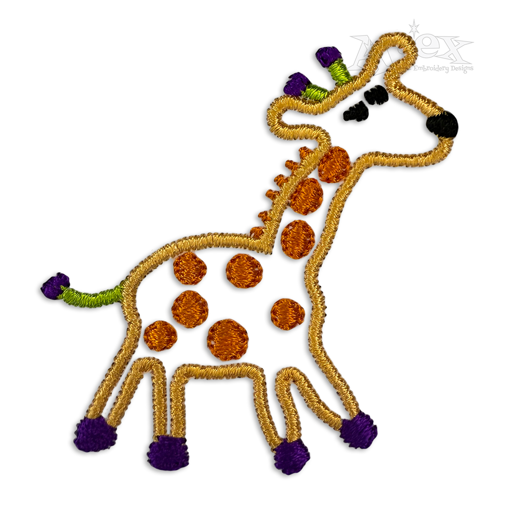 Giraffe Machine Embroidery Design Pack by Apex