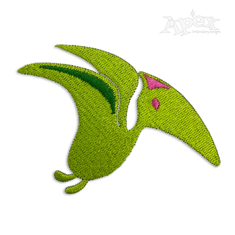 Dino Pterodactyl Pteranodon Flying Dinosaur Machine Embroidery Designs.