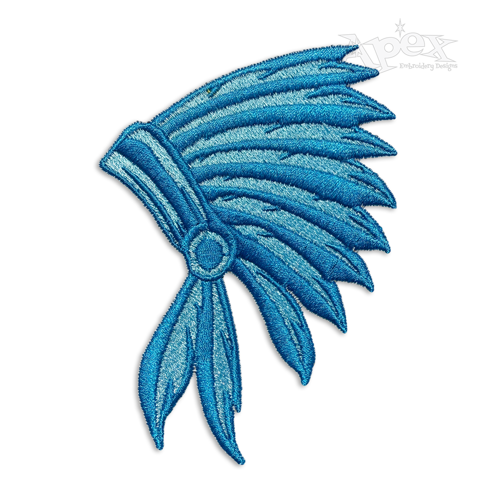 Cheif Indian Headdress Machine Embroidery Designs