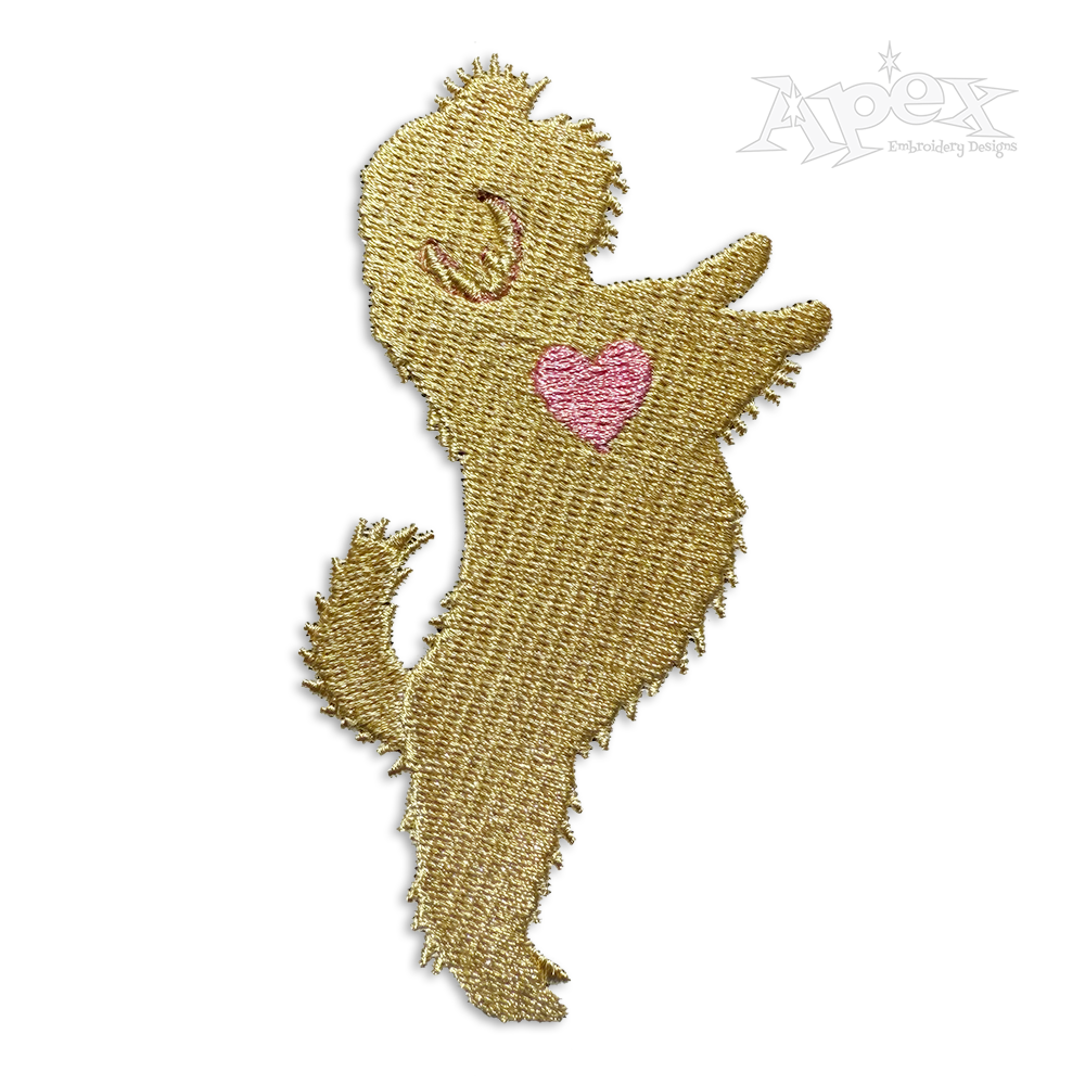 Shih Tzu Dog Silhouette Machine Embroidery Design by Apex