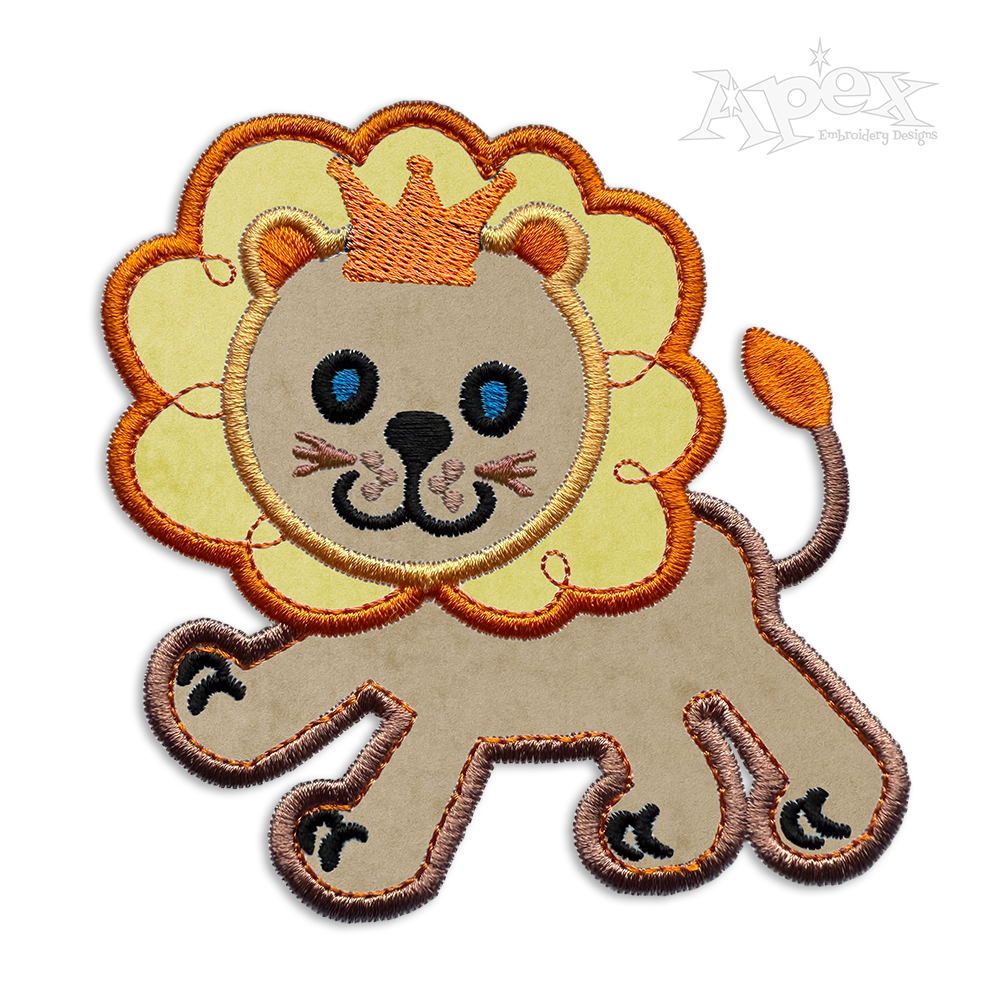 Lion Applique Machine Embroidery Designs by Apex