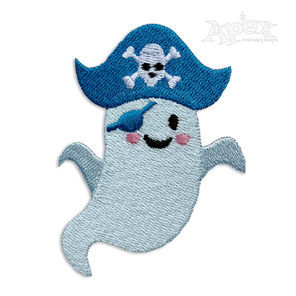 Pirate Ghost Halloween Machine Embroidery Design by Apex