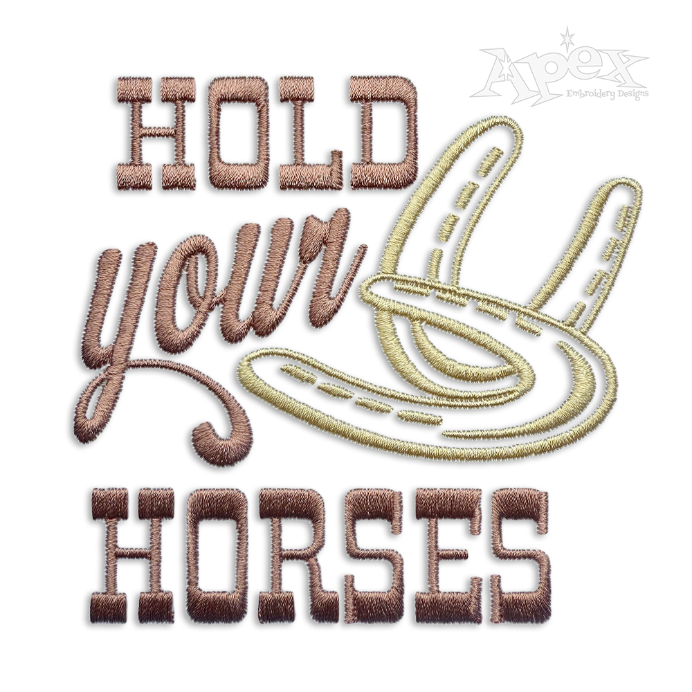 Hold Your Horses Machine Embroidery Design by Apex