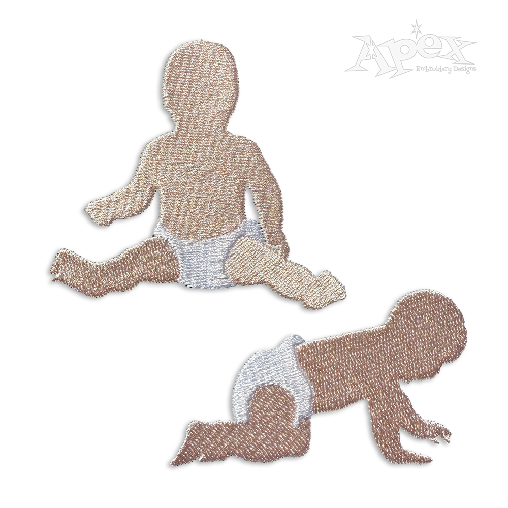 Baby Newborn Silhouette Machine Embroidery Designs
