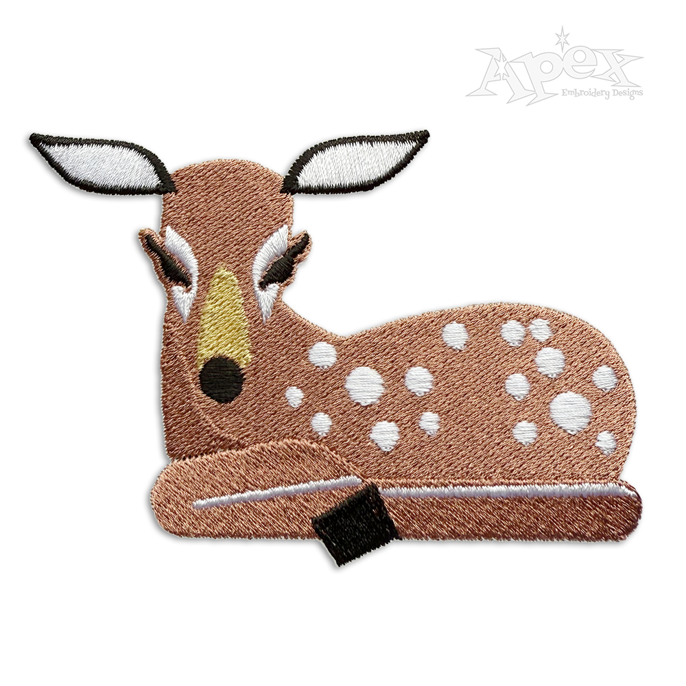 Deer Laying Machine Embroidery Designs - Apex
