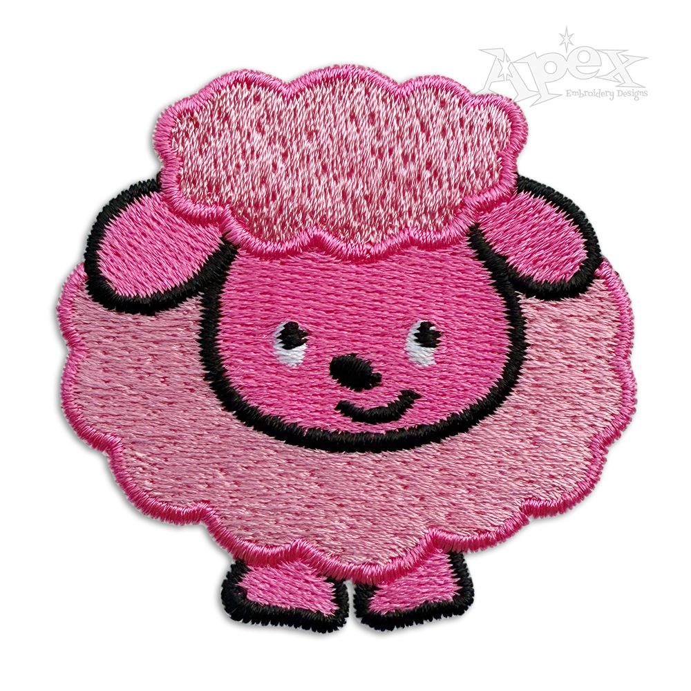 Cute Little Sheep Farm Animal Machine Embroidery Designs.