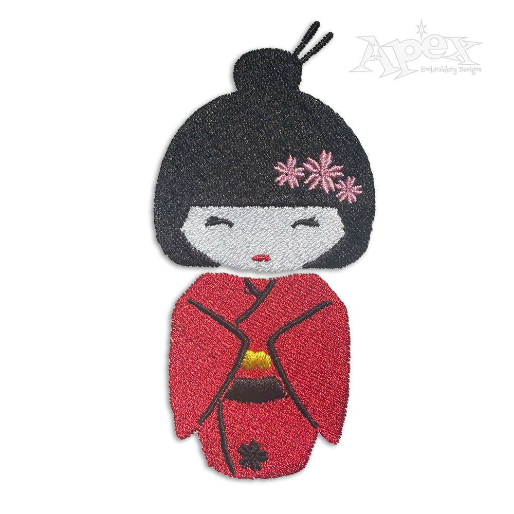 Japanese Geisha Girl Japan Machine Embroidery Designs