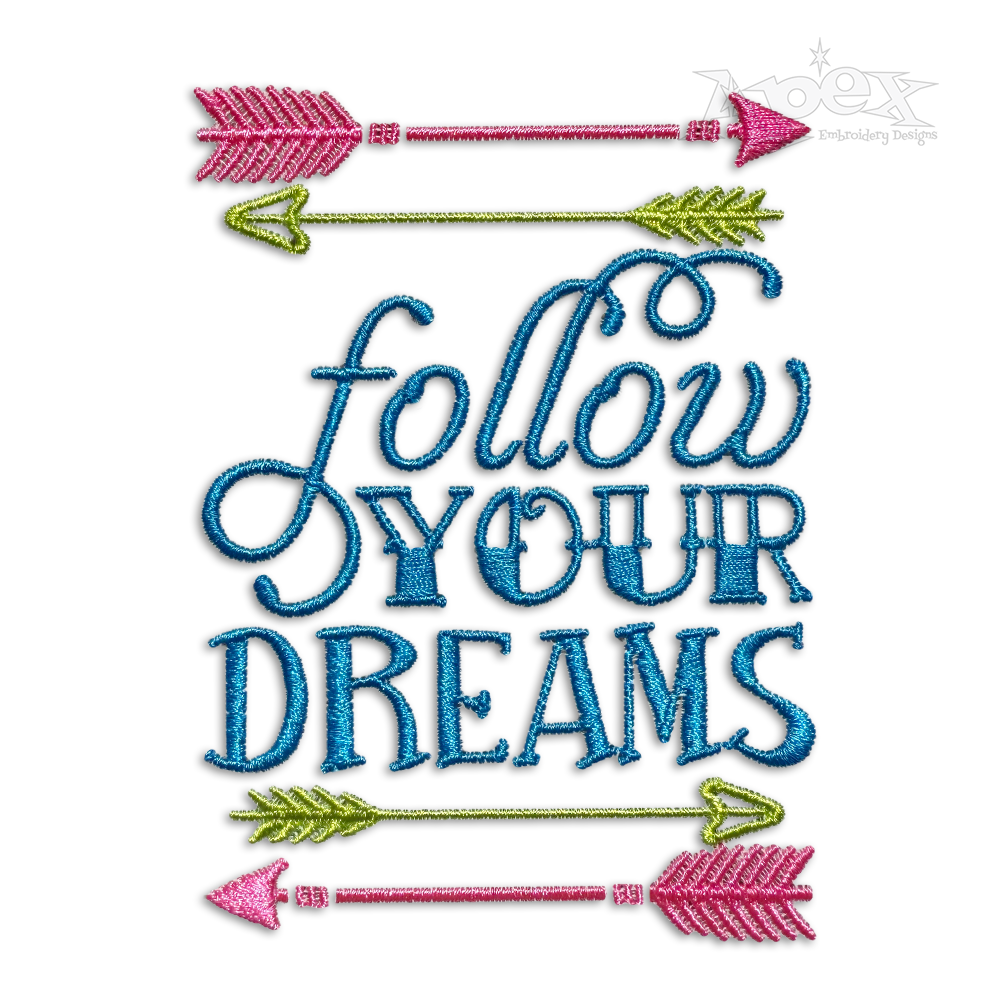 Follow Your Dream Arrow Dream Machine Embroidery Designs