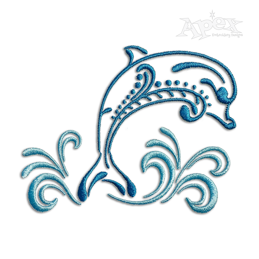 Dolphin Mandala Machine Embroidery Design By Apex
