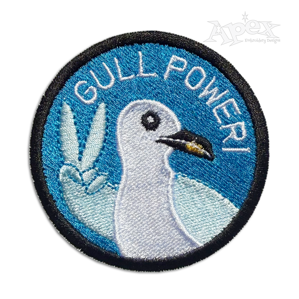Seagull Gull Power Beach Bird Machine Embroidery Designs