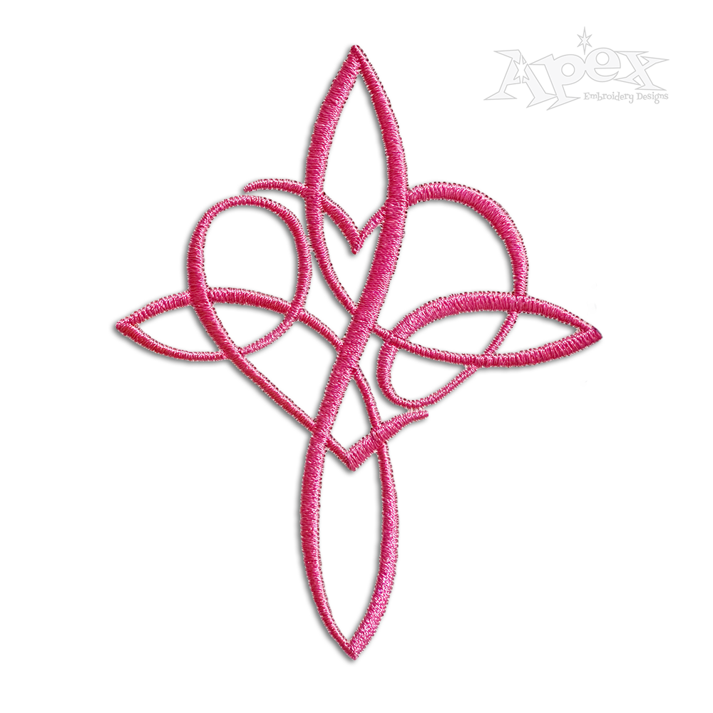 Infinity Cross Heart Christian Machine Embroidery Designs.