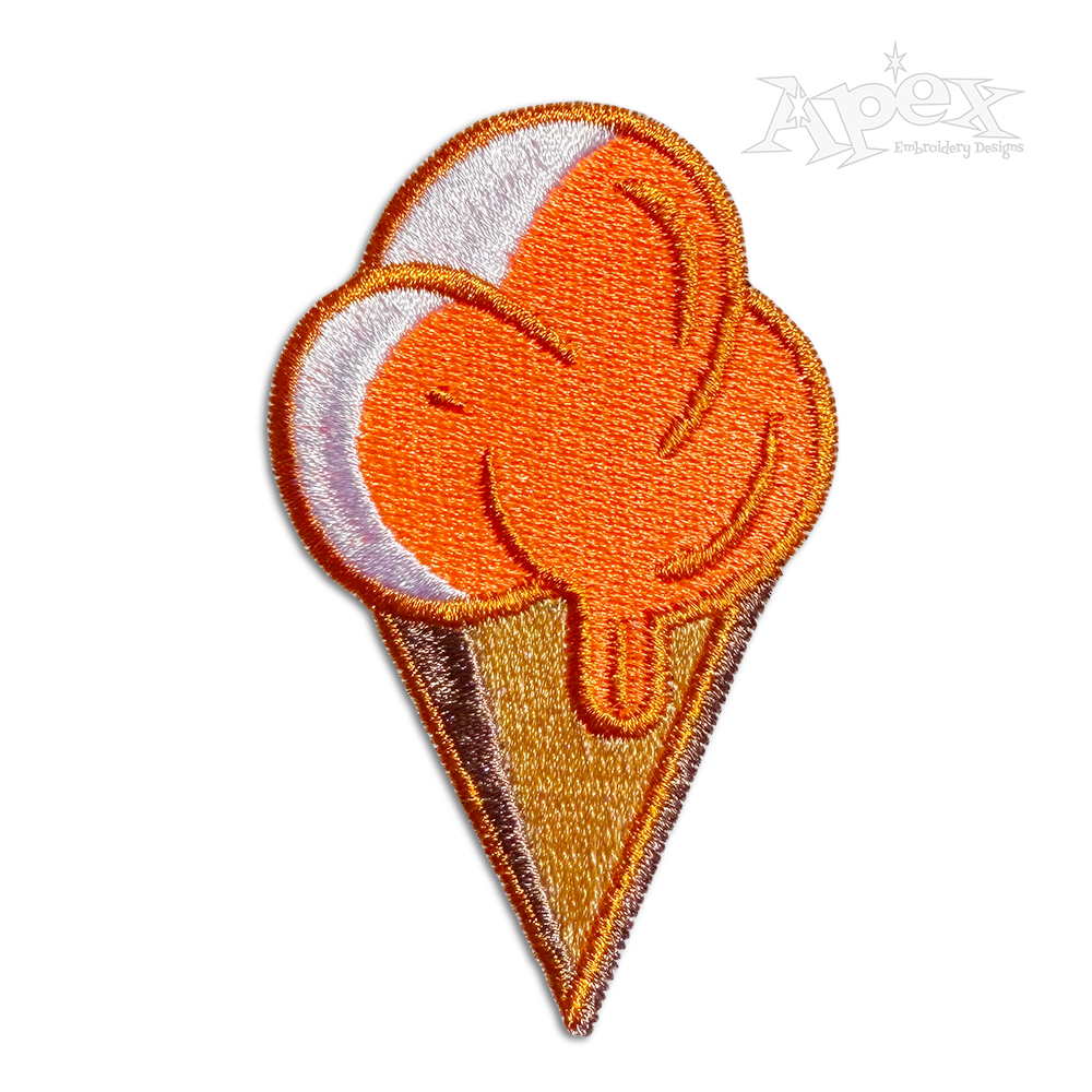 Summer Cool Ice Cream Creamsicle Cone Machine Embroidery Designs