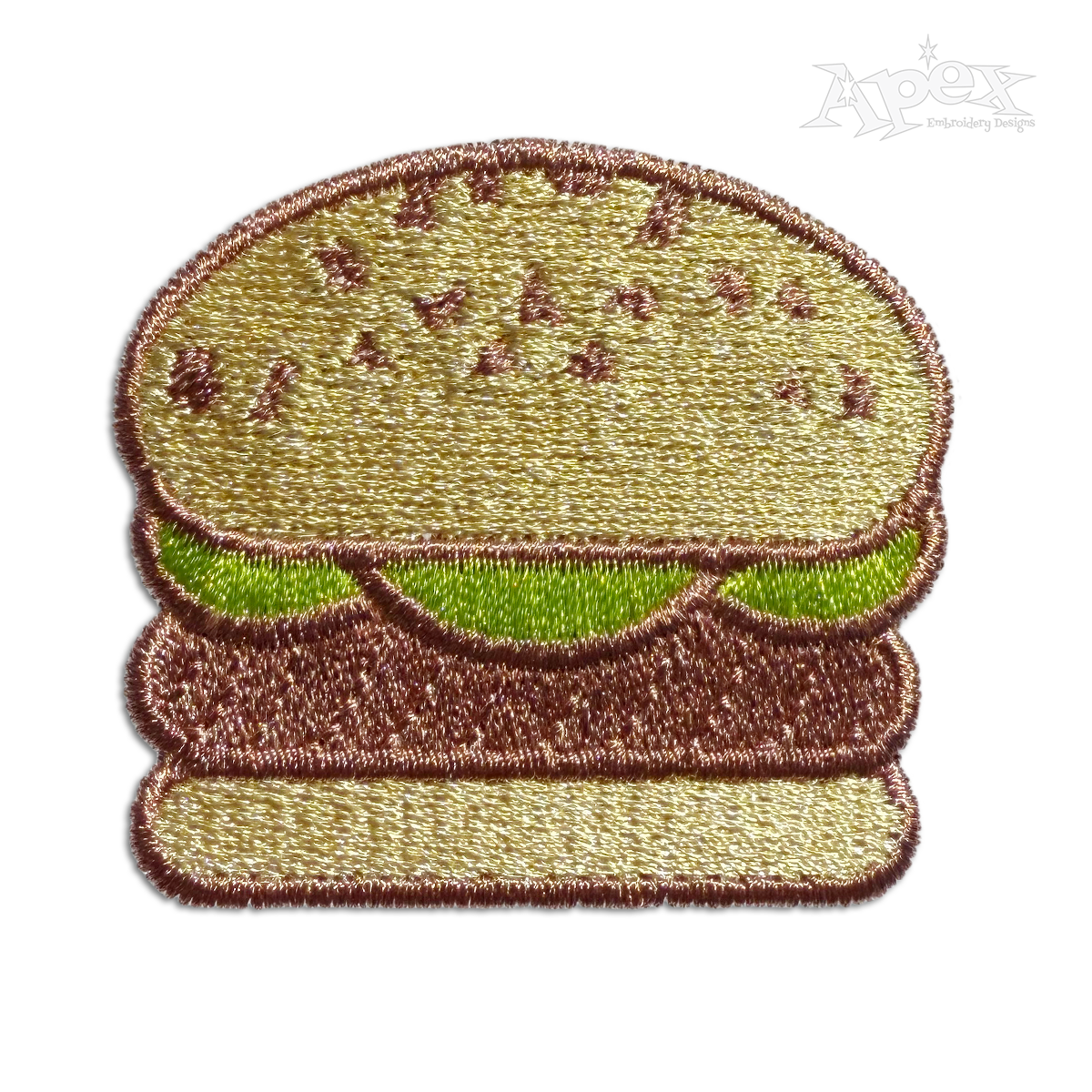 Hamburger Burger Machine Embroidery Design by Apex