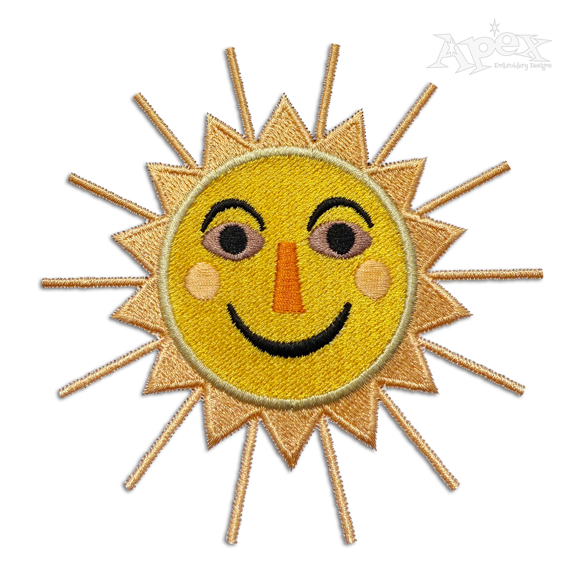 Happy Sun Machine Embroidery Designs by Apex