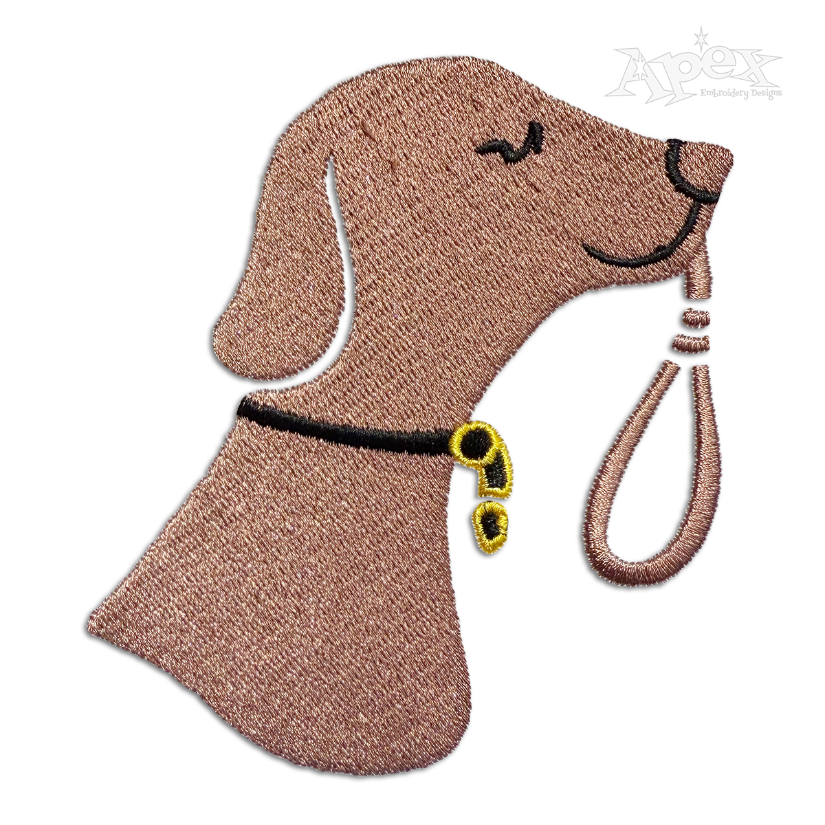 Dog Grabbing Leash Machine Embroidery Designs