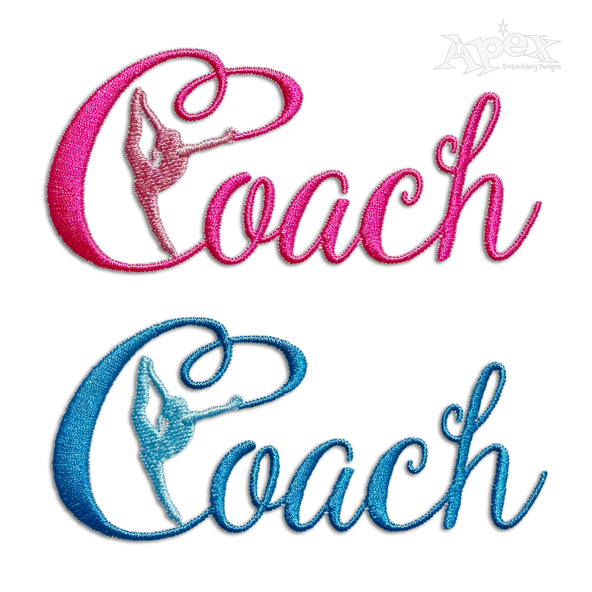 Gymnastics Coach Embroidery Designs by Apex