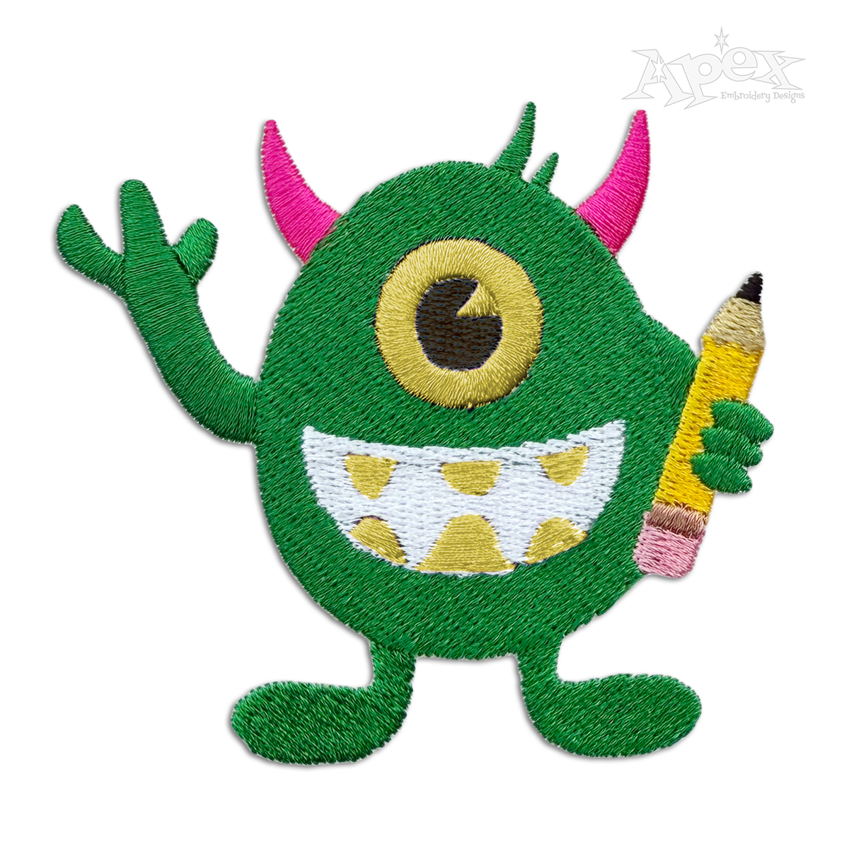 Back to School Monster Machine Embroidery Design - Apex