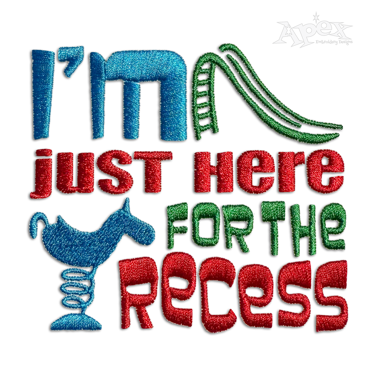 Back to school Machine Embroidery Design - Apex