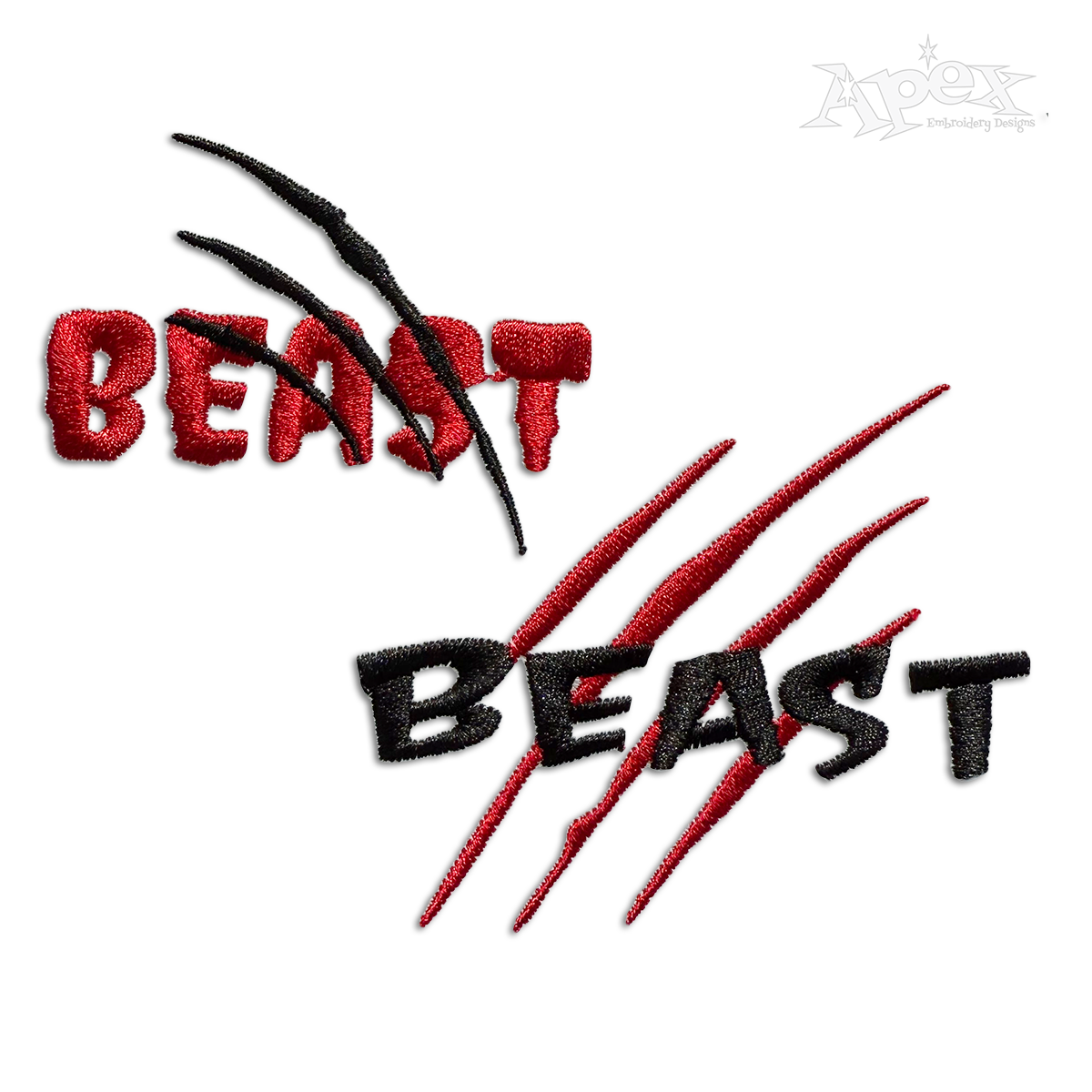 Beast Mode Word Art Machine Embroidery Design by Apex All