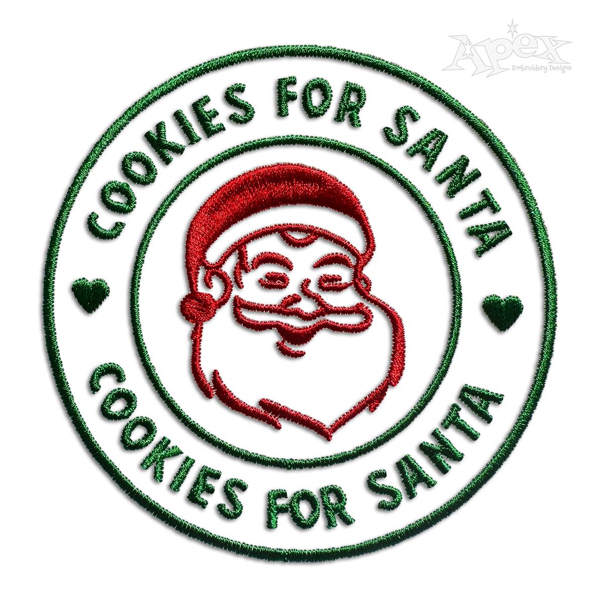 Cookies For Santa Machine Embroidery Design | Apex Digitizing