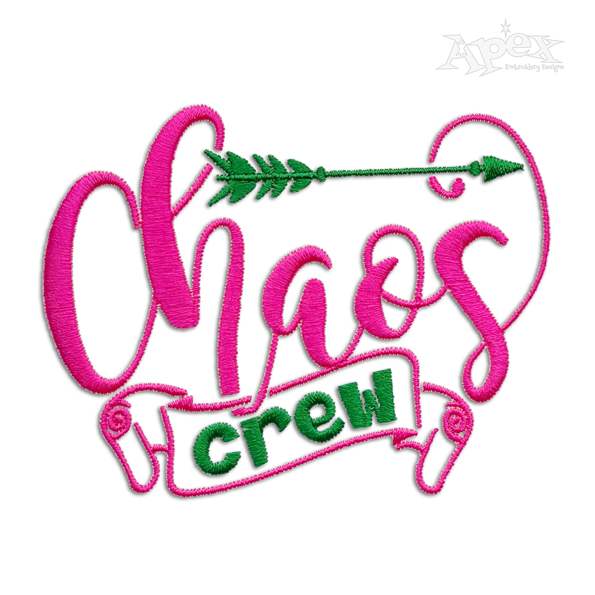 Chaos Crew with Arrow Machine Embroidery Design - Apex