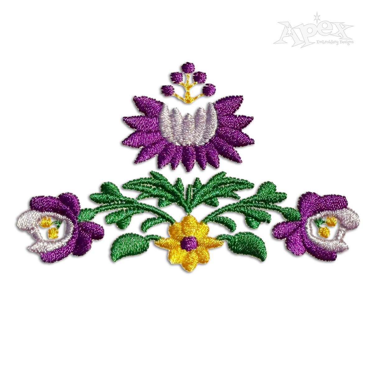 Tiny Decorative Flower Embroidery Design