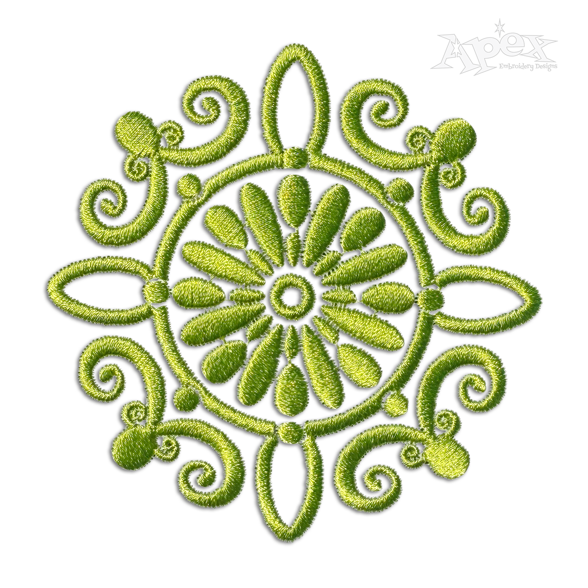 Round Circle Medallion Machine Embroidery Design