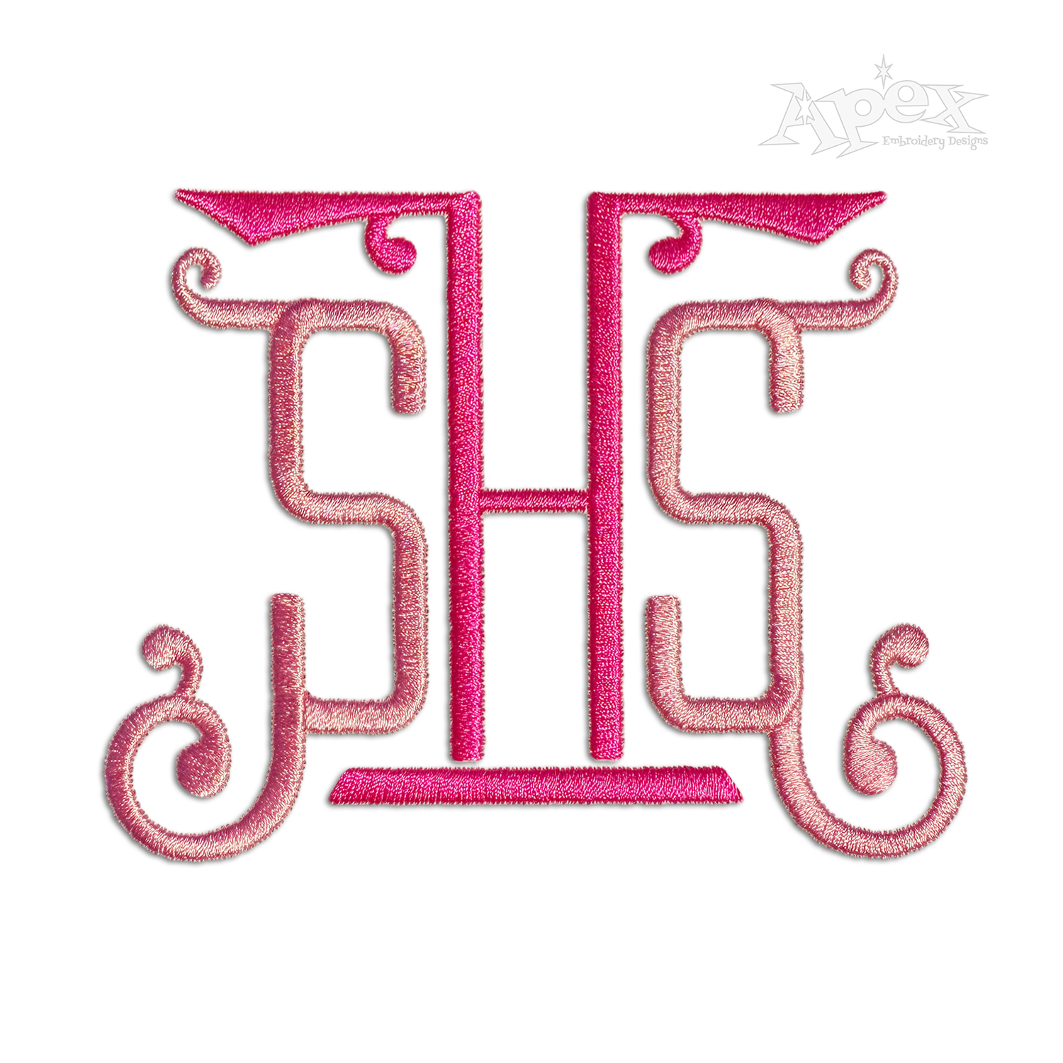 Pillar Monogram Machine Embroidery Font - Apex Digitize