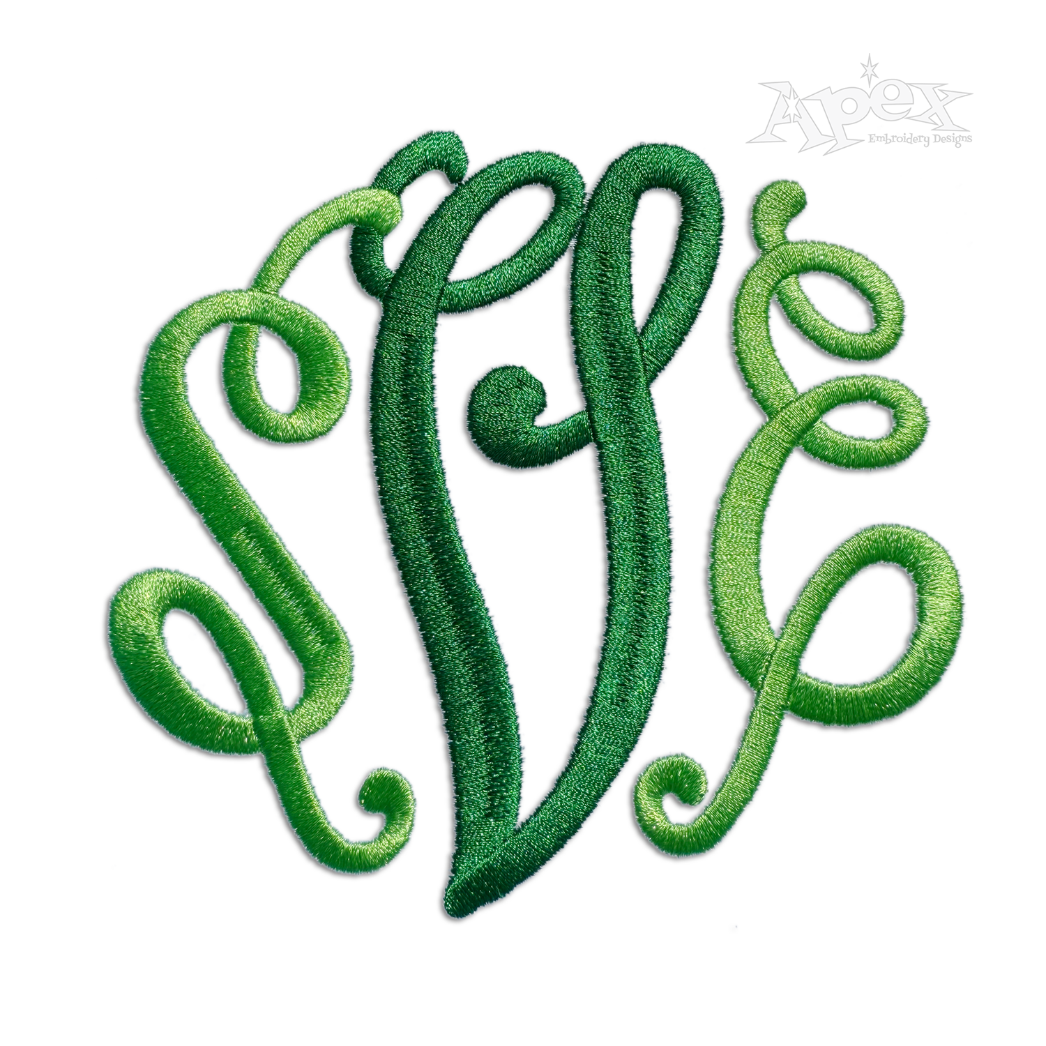 Curlz Fun Circle Machine Embroidery Font by Apex Designs fonts