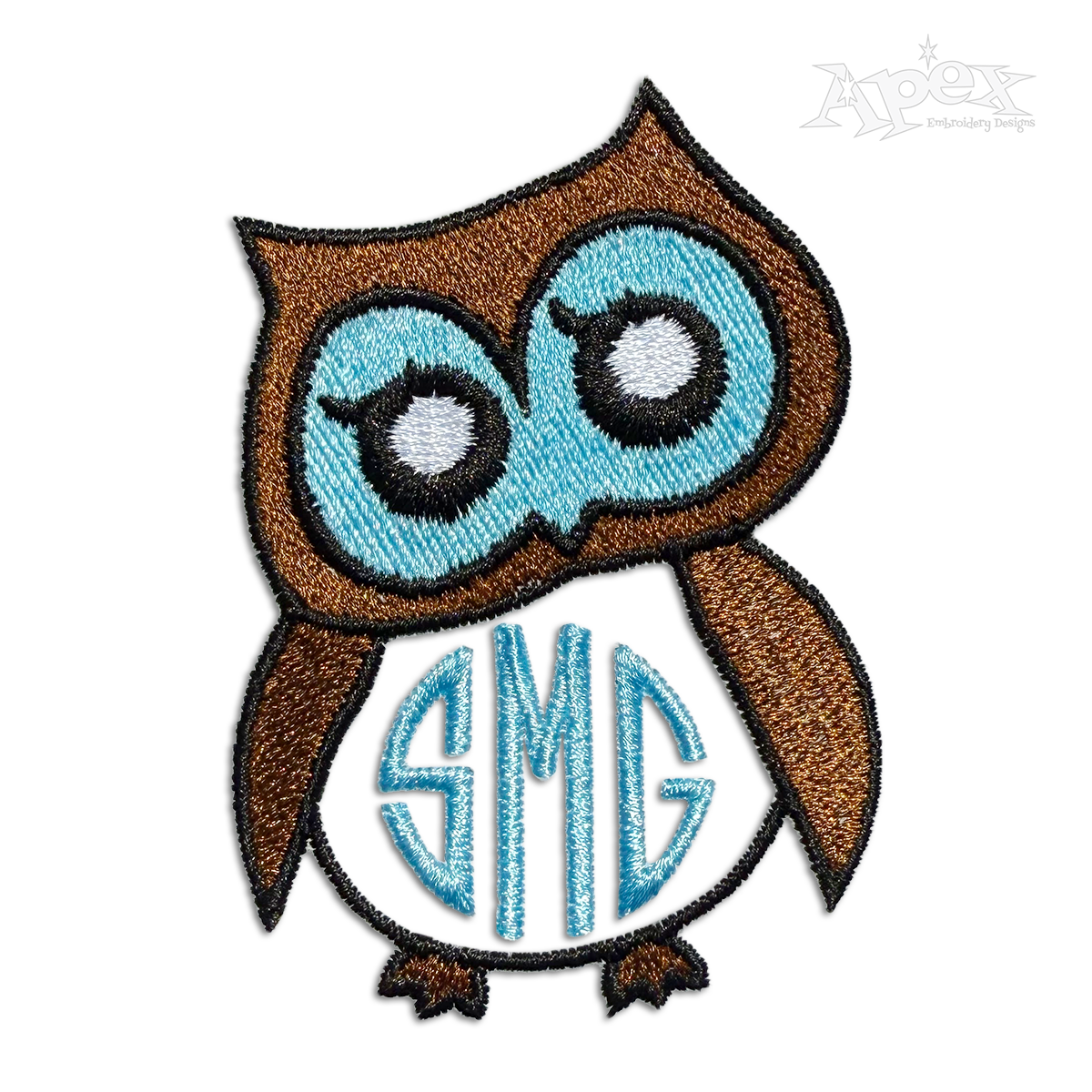 Owl Cute Frame Machine Embroidery Design Kawaii