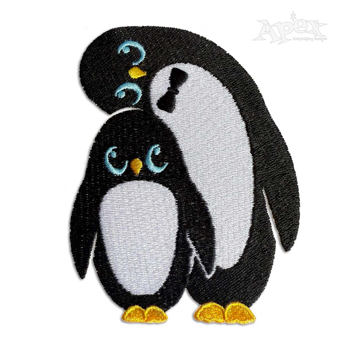 Toddler & Parent Penguin Bird Machine Embroidery Design Apex