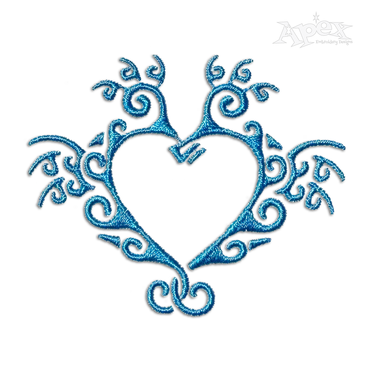 Kissing Seahorse Heart Shaped Machine Embroidery Design | Apex