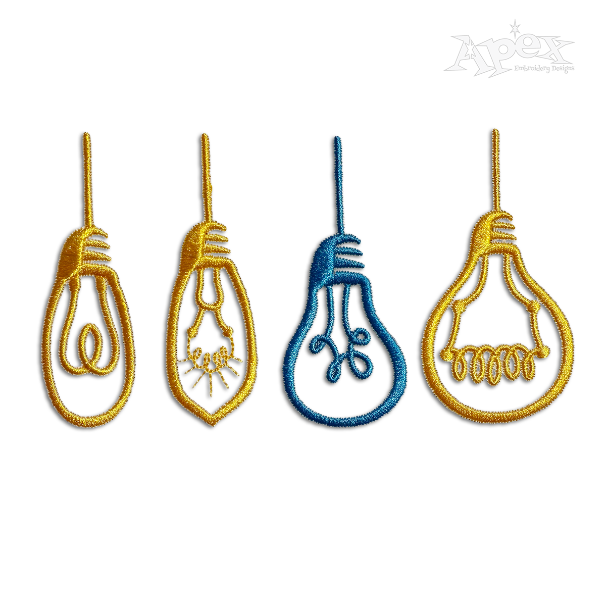 Light Bulbs Pack Macxhine Embroidery Designs by Apex