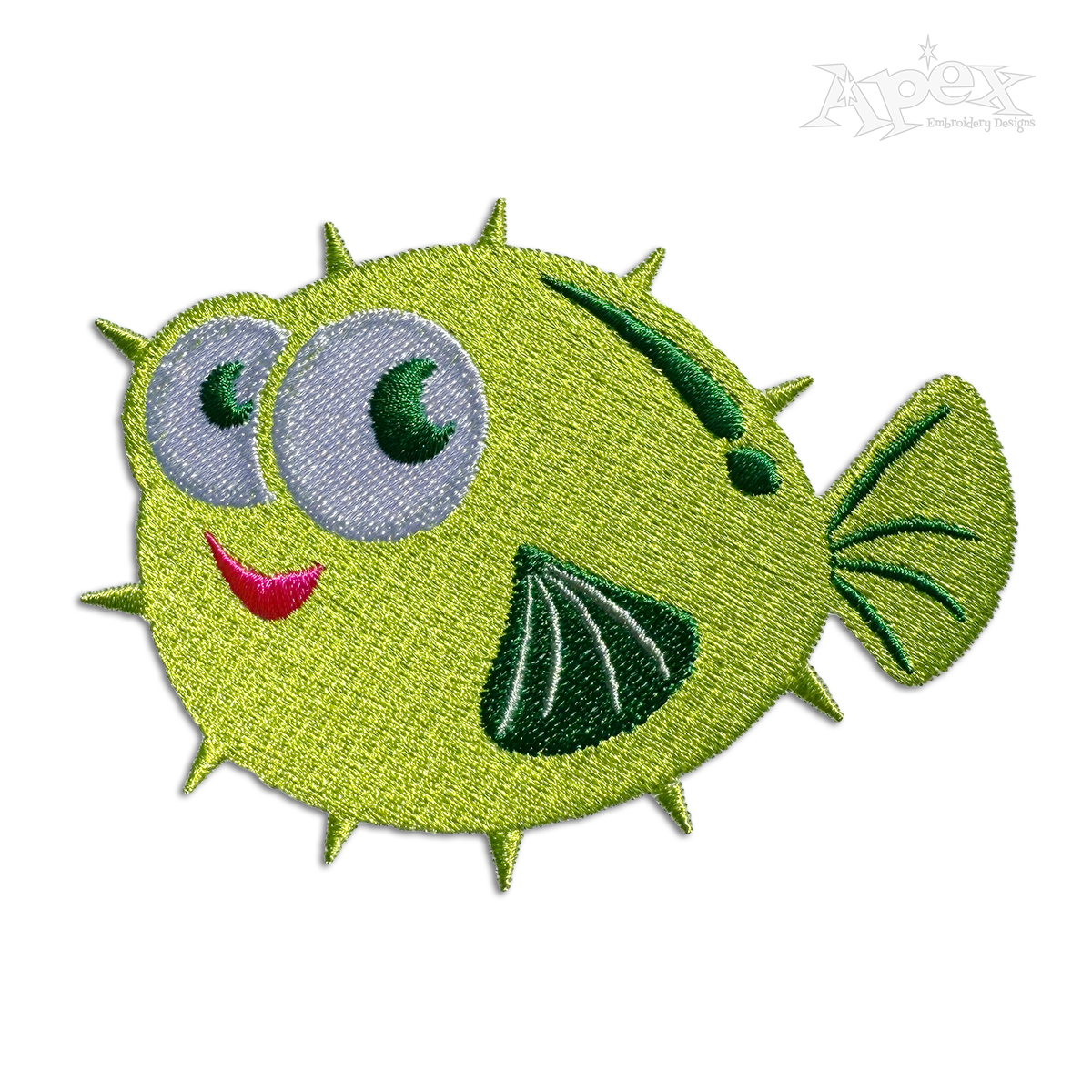 Pufferfish Puffer Fish Machine Embroidery Designs Digitized