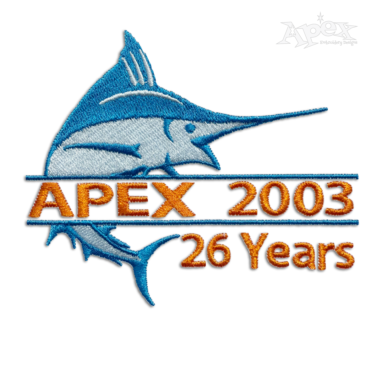 Marlin Fish Frame Machine Embroidery Design by Apex Digitizing