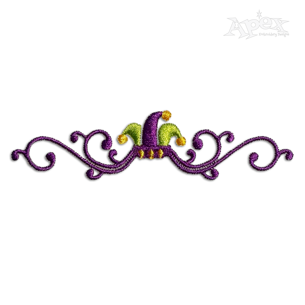 Mardi Gras Swirl Decor Machine Embroidery Designs