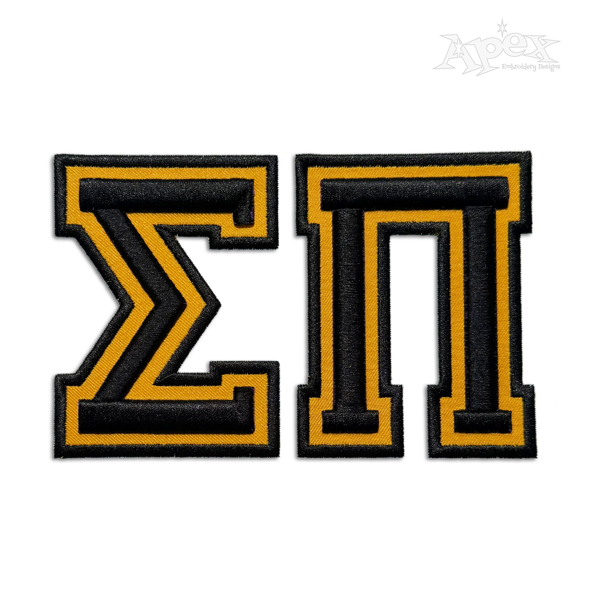 Greek Varsity Puffy Applique Fill Machine Embroidery Font