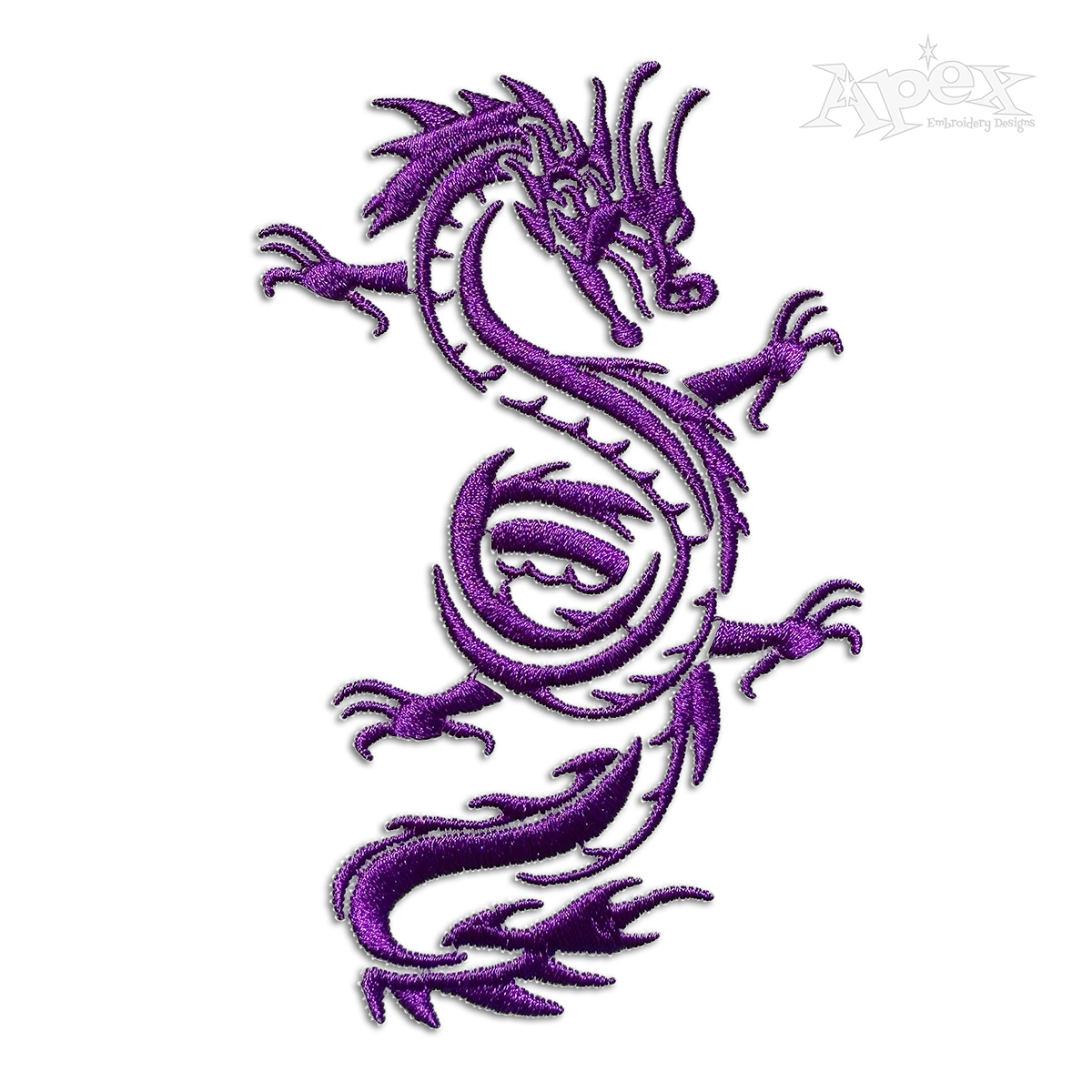 Asian Dragon Machine Embroidery Design - Apex