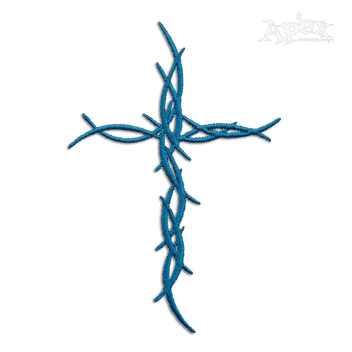 Machine Embroidery Design Religious Easter Thorn Cross Digitized Apex