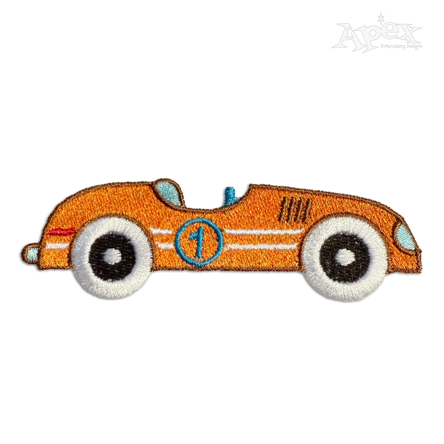 Sports Retro Racing Car Nascar Machine Embroidery Design