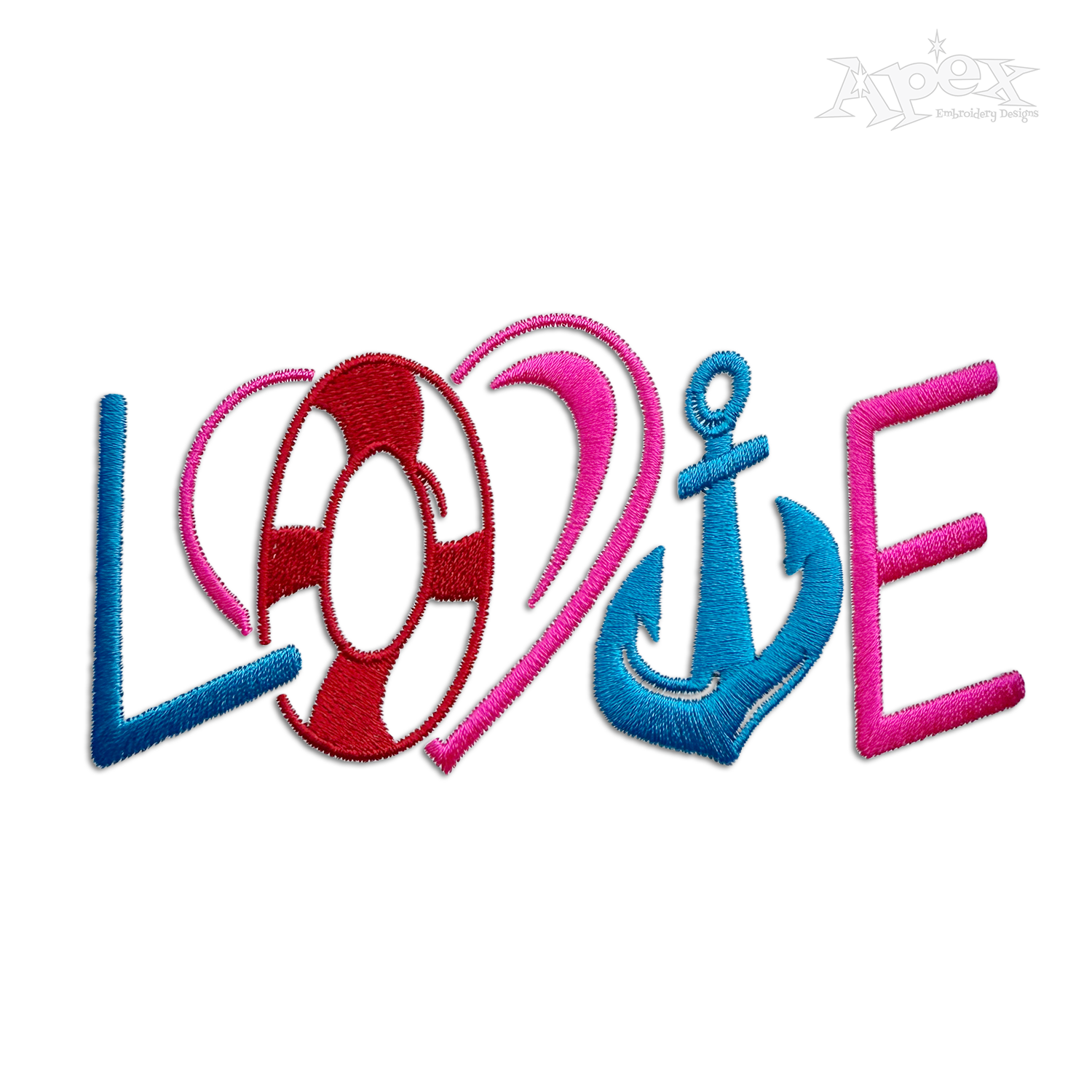 Nautical Ocean Beach Lovers Love Machine Embroidery Designs