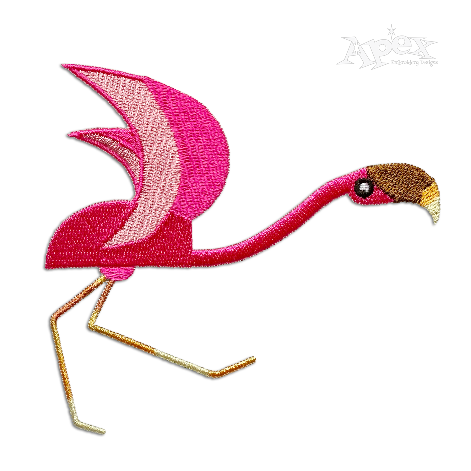 Running Flamingo Machine Embroidery Designs