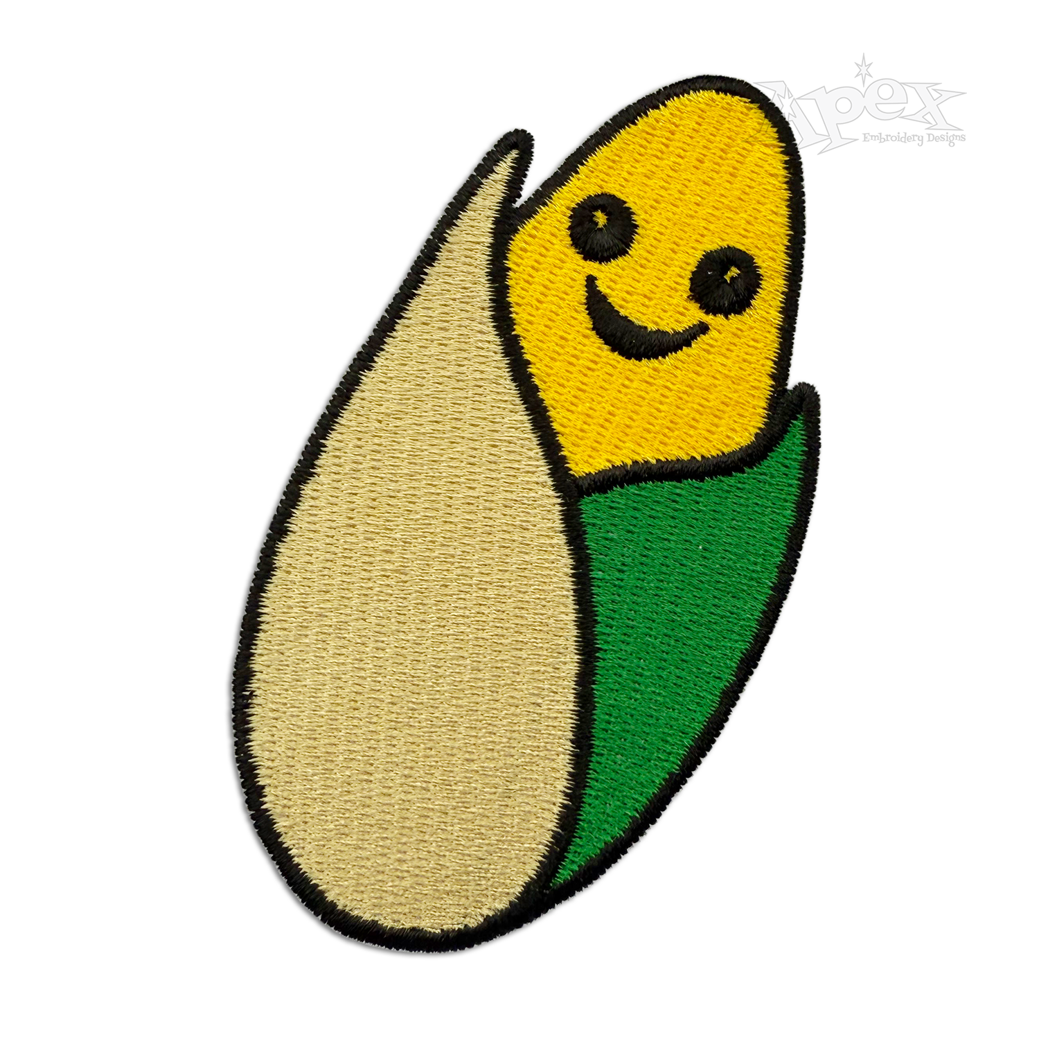Smile Happy Corn Maize Machine Embroidery Design by Apex