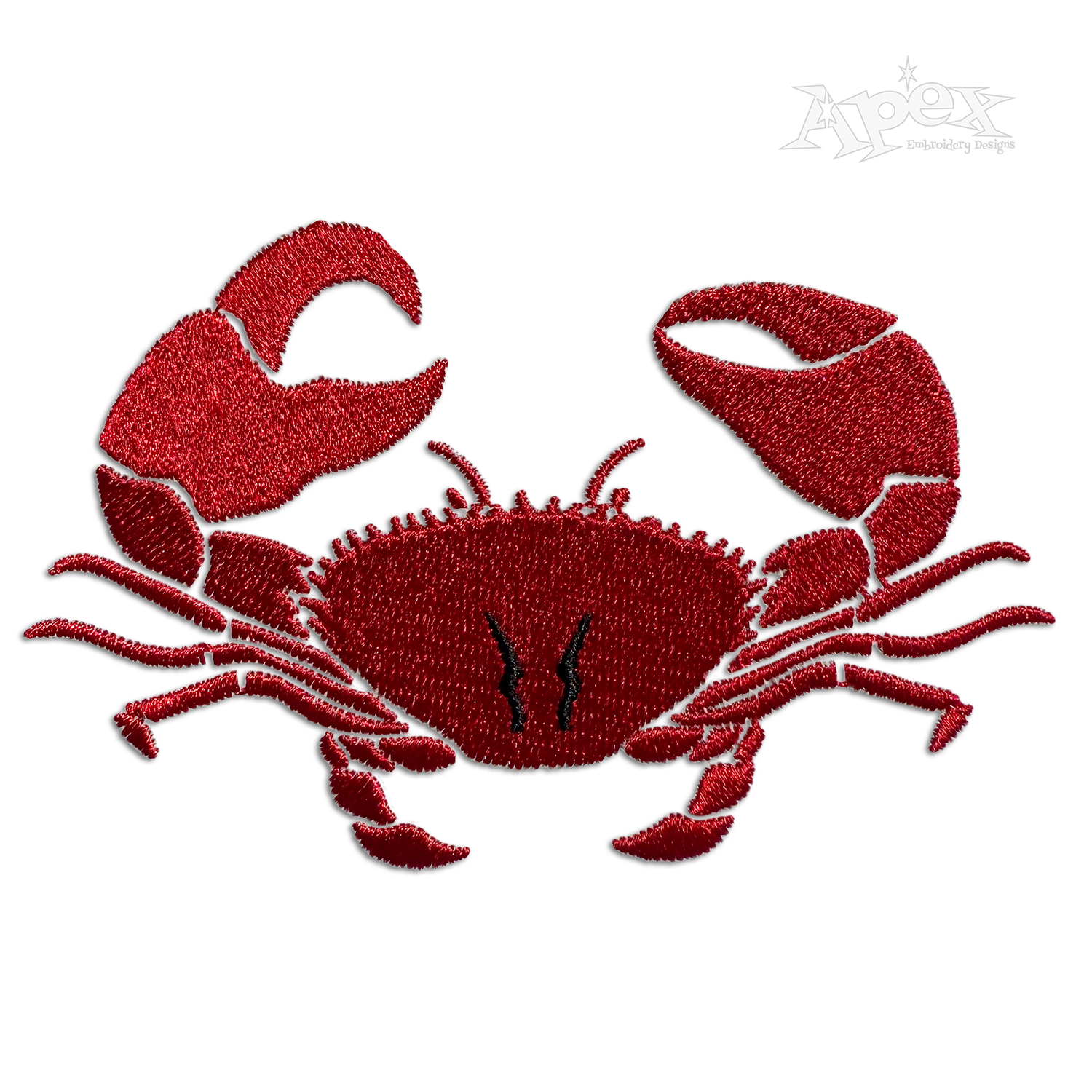 Crab Beach Maine New England Ocean Theme Idea Embroidery Design Digitized