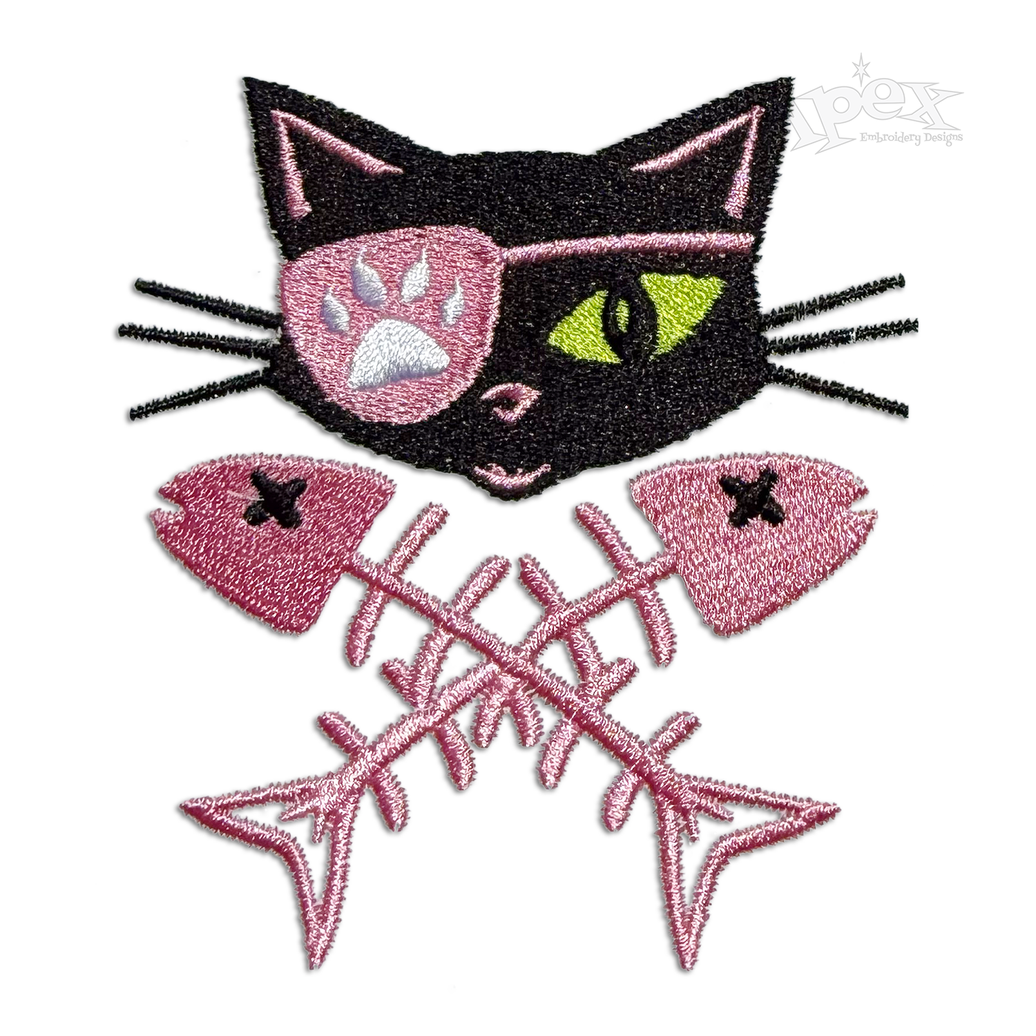 Pirate Cat Machine Embroidery Design