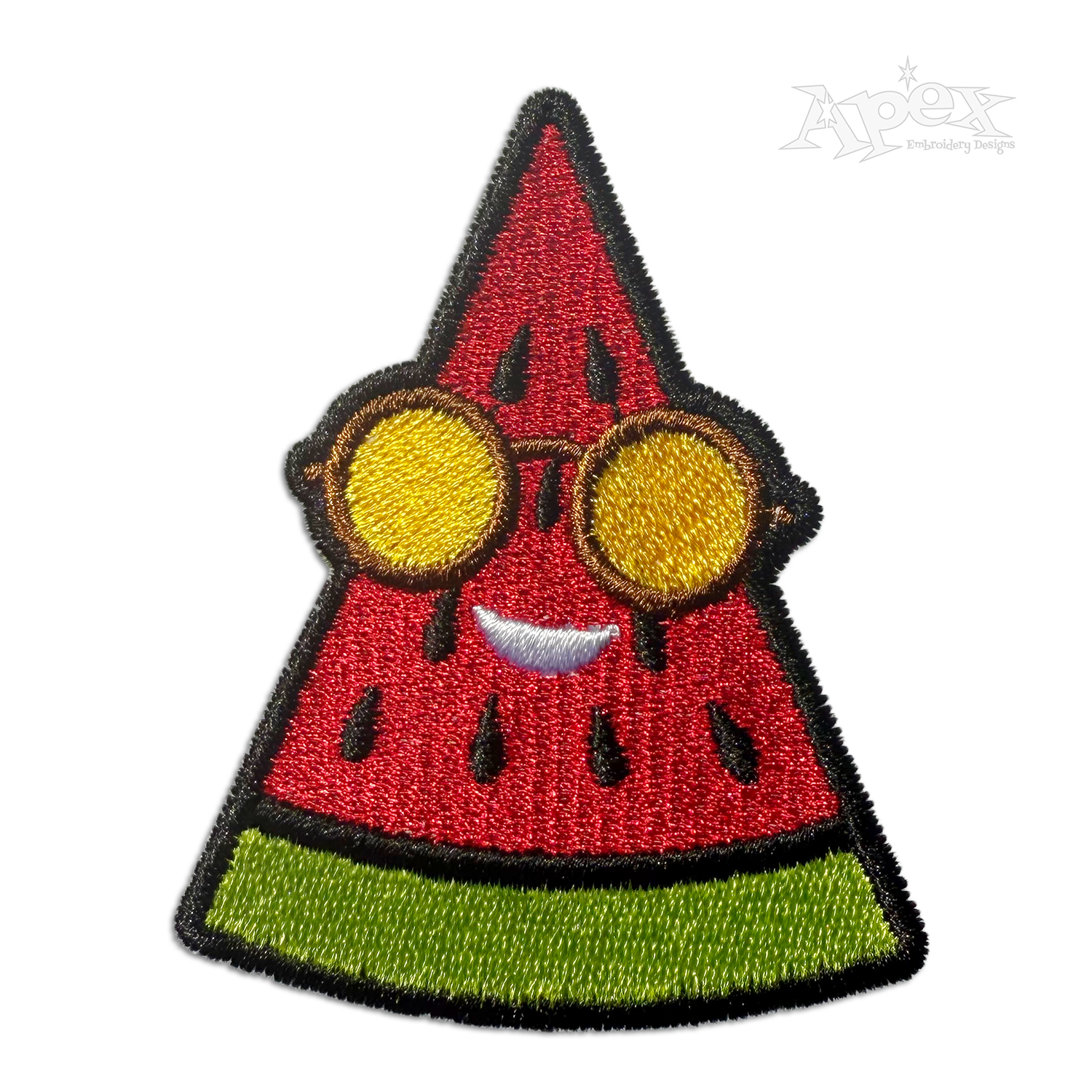 Cool Summer Watermelon With Sunglasses Shade Machine Embroidery Design