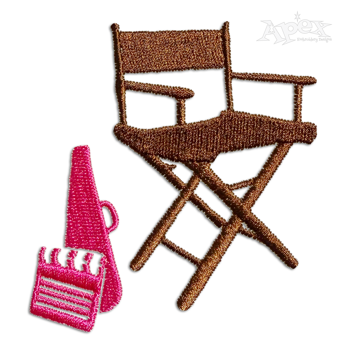 Director Movie Chair Machine Embroidery Design by Apex