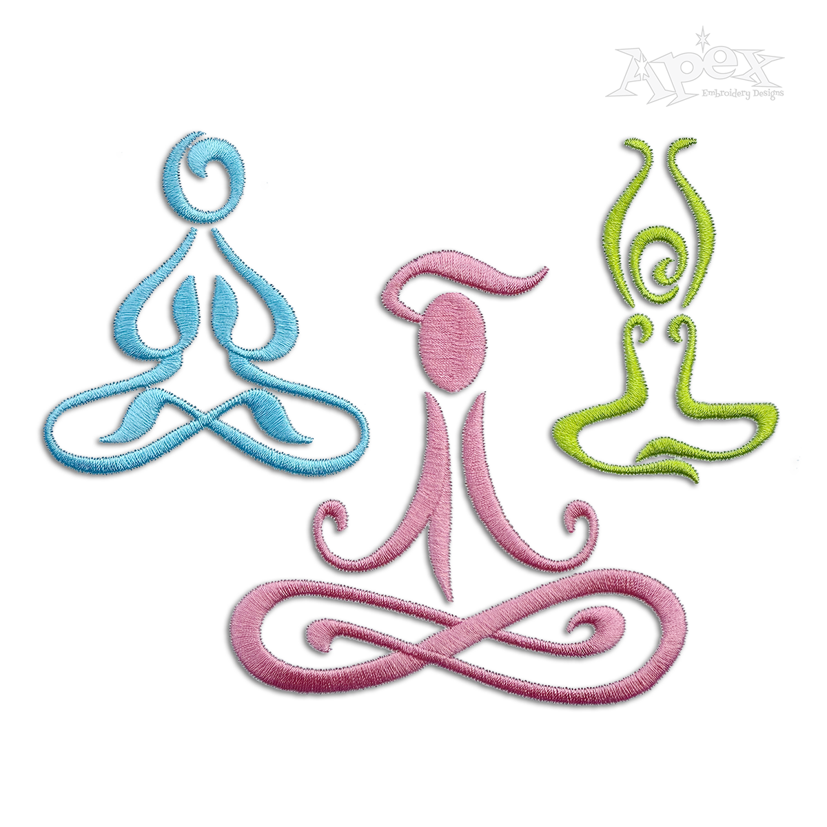 Yoga Gym Workout Pose Machine Embroidery Design Bundle