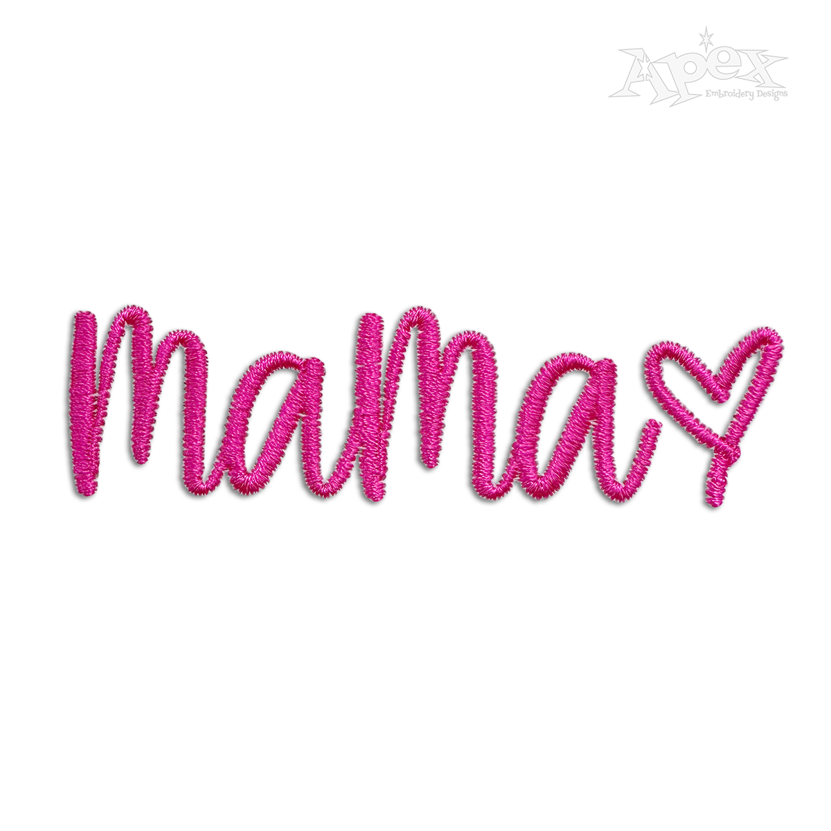 Mama Letters Machine Embroidery Design - Apex