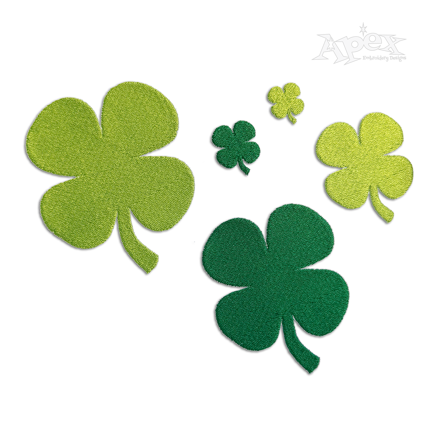 Shamrock 4-Leaf Clover Bundle Machine Embroidery Design | Apex